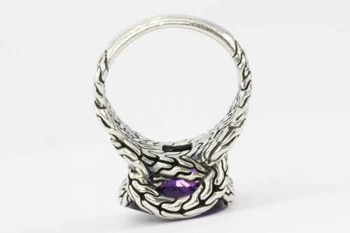 John Hardy Amethyst Classic Chain Braided Sterling Silver Ring - Queen May