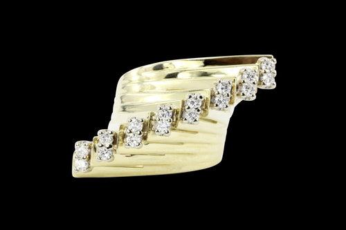 14K Yellow Gold .40 CTW Diamond Ring - Queen May