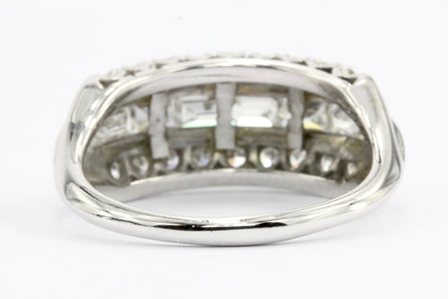 14K White Gold Diamond Half Band Ring c.1940's - Queen May