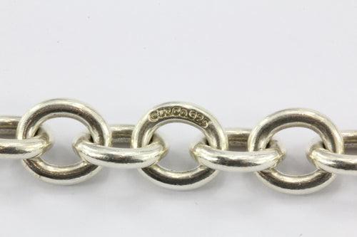 Tiffany & Co Sterling Silver 1837 Circle Clasp Toggle Bracelet 7.6" - Queen May