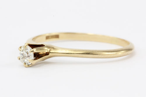 Edwardian Ostby & Barton 14K Gold & Old Mine Diamond Engagement Ring - Queen May