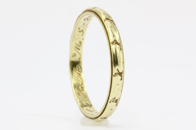 18K Yellow Gold Wedding Band C.1924 - Queen May