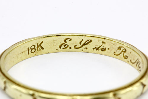 18K Yellow Gold Wedding Band C.1924 - Queen May