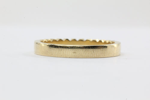 Vintage 14K Gold Diamond Half Eternity Band Ring Size 6 - Queen May