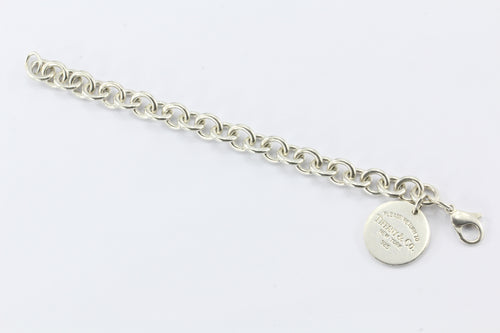 Tiffany & Co Sterling Silver Return to Tiffany Round Circle Tag Bracelet - Queen May
