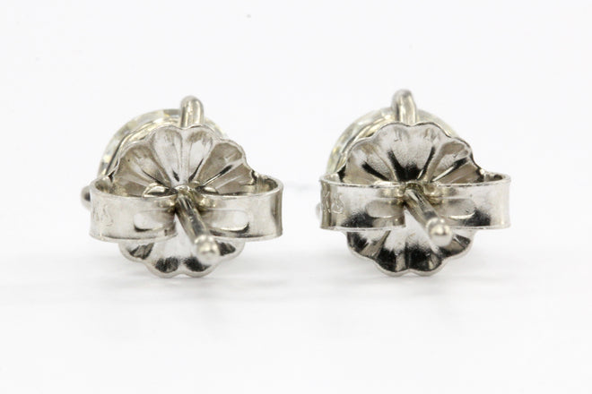 1.06 Carat 14K White Gold Martini Set Diamond Earring Studs - Queen May