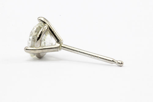 1.06 Carat 14K White Gold Martini Set Diamond Earring Studs - Queen May