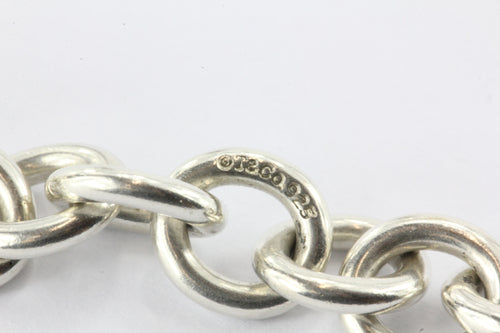 Tiffany & Co Sterling Silver 1837 Circle Clasp Toggle Bracelet 8" - Queen May