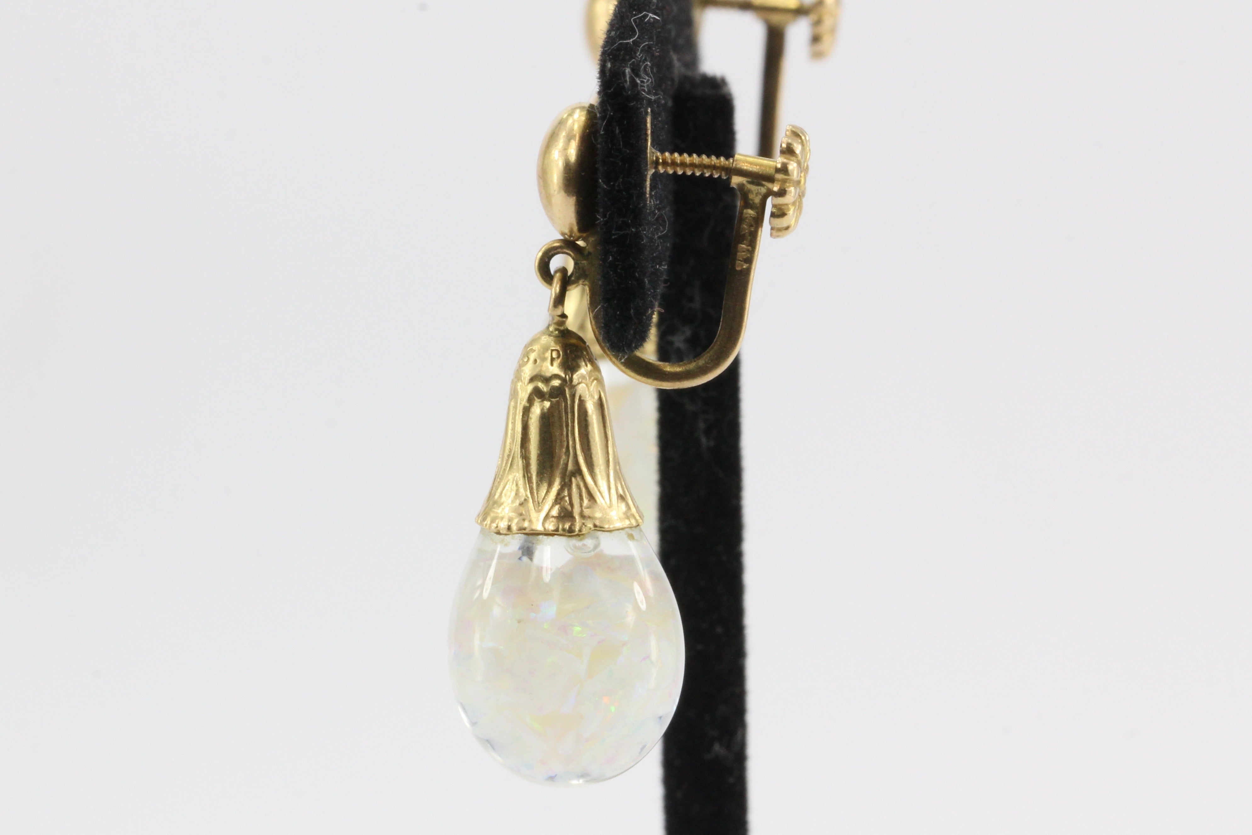 14k Gold Pipe Opal Pendant 8027 | Opal Jewelry