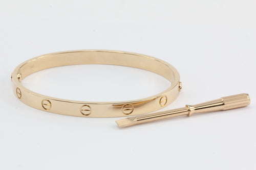 Cartier 18K Rose Gold Size 18 Love Bracelet Bangle - Queen May