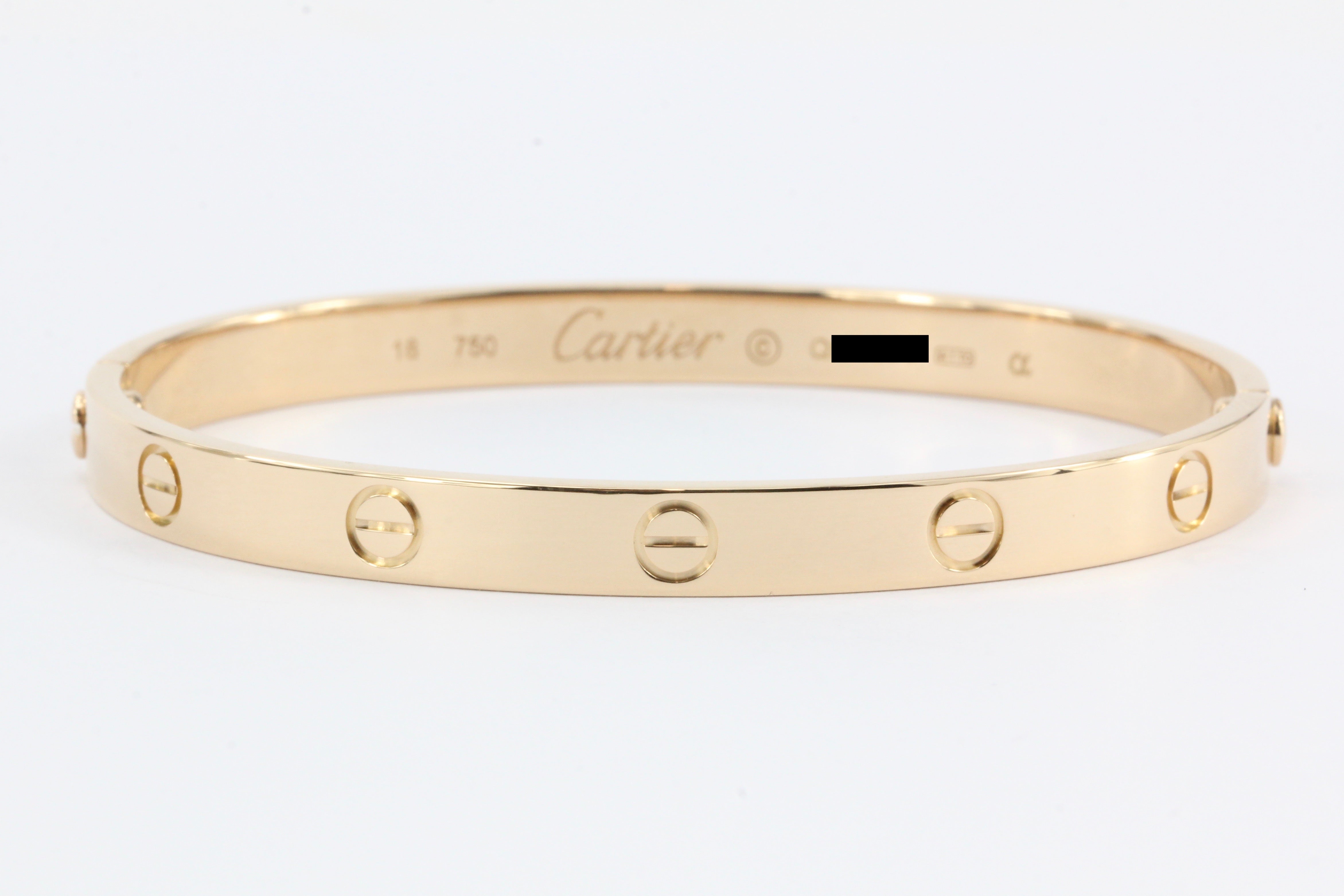 Cartier 18K Rose Gold Size 18 Love Bracelet Bangle QUEEN MAY