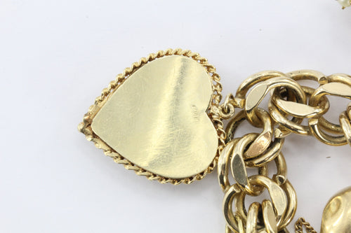 Fantastic Vintage Gold Charm Bracelet Yellow Gold