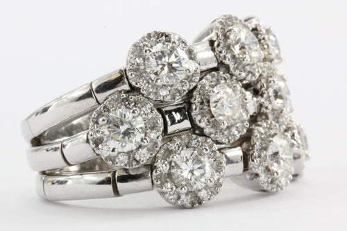 Sonia B 14K White Gold 2.72 Ctttw Diamond Flex Ring - Queen May