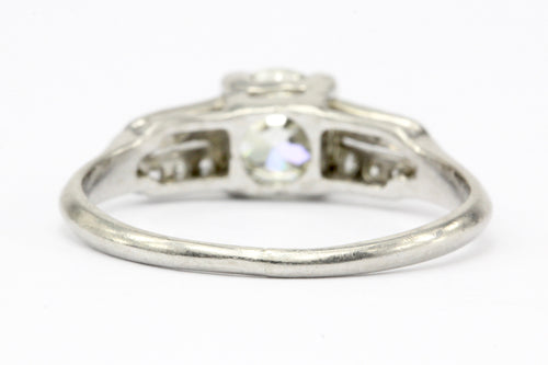 Art Deco C.D. Peacock Platinum Old European Cut Diamond Engagement Ring c.1930's - Queen May