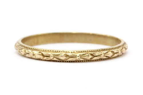 Antique 10K Gold Baby Ring - Queen May