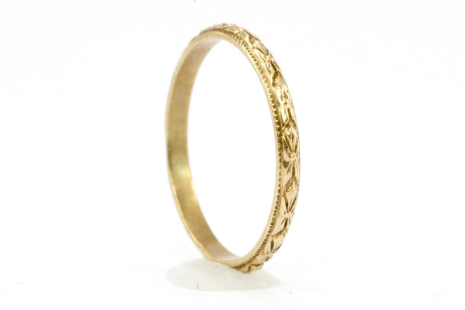 Antique 10K Gold Baby Ring - Queen May