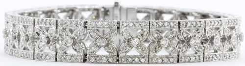 18K White Gold 4 CTTW Diamond Tennis Bracelet - Queen May