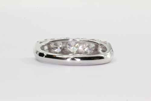 Antique Art Deco Platinum 1 CTW Diamond 5 Stone Anniversary Band Ring Size 6 - Queen May