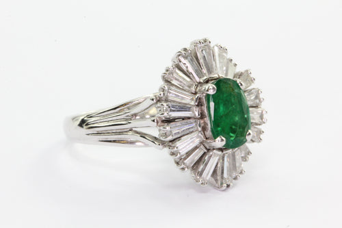 Emerald store starburst ring