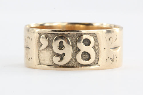 Victorian 14K Rose Gold '98 Date Ring - Queen May