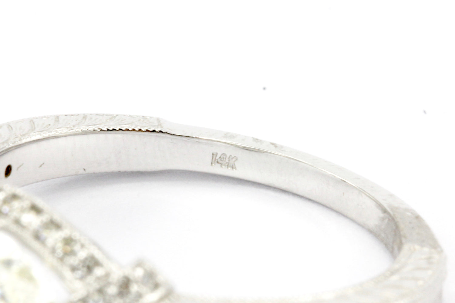14K White Gold 1 Carat East West Set Marquise Diamond Engagement Ring ...