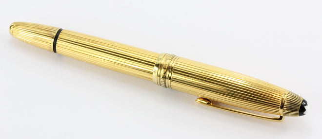 Vintage Montblanc Meisterstuck Sterling Silver Vermeil Fountain Pen 18K Gold Nib - Queen May