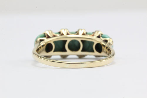 Victorian 14K Gold Old Mine Diamond & Persian Turquoise Ring c.1890 - Queen May