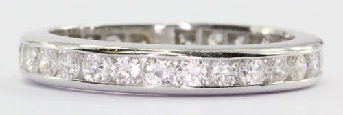 Vintage Platinum 1 CTW Diamond Eternity Band Ring Size 5 - Queen May