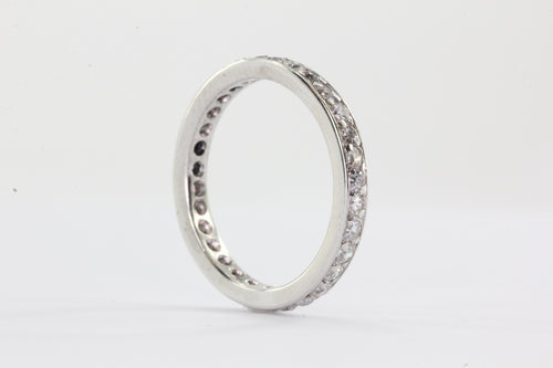 Antique Platinum 1 CTW Diamond Eternity Band Ring Size 6 - Queen May