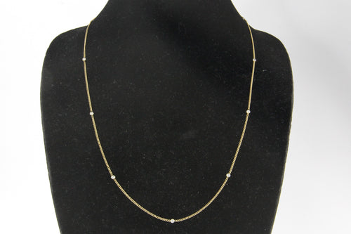 14K Yellow Gold Diamonds by the Yard Chain Necklace 25" - Queen May