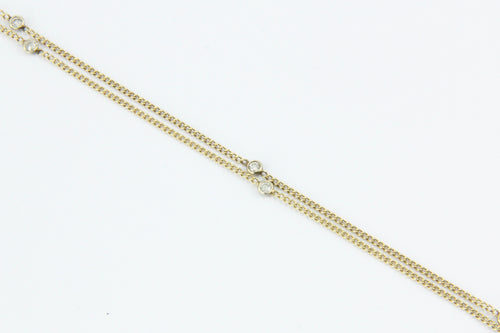 14K Yellow Gold Diamonds by the Yard Chain Necklace 25" - Queen May