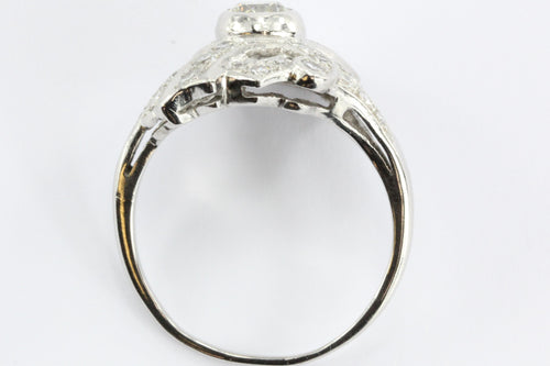 Art Deco Diamond & Platinum Engagement Ring .60 Old European Center - Queen May
