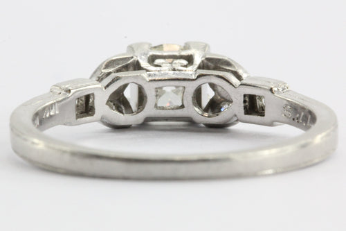 Art Deco Platinum Old European Cut Diamond Engagement Ring - Queen May
