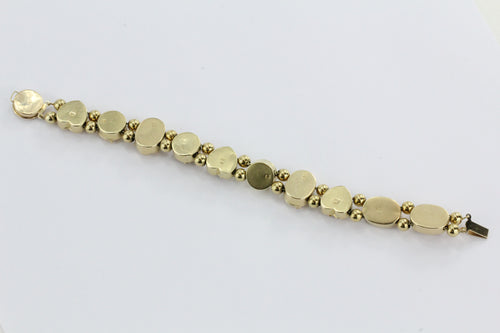 14K Gold Victorian Style Full Slide Bracelet - Queen May