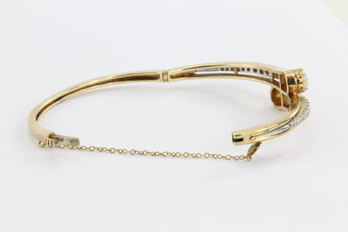 Casbah 14K Gold Diamond & Translucent Opal Bangle Bracelet – QUEEN MAY