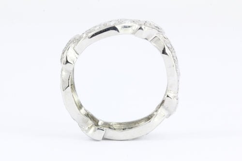Art Deco Ribbon Platinum 1 CTW Diamond Band Ring c. 1925 - Queen May