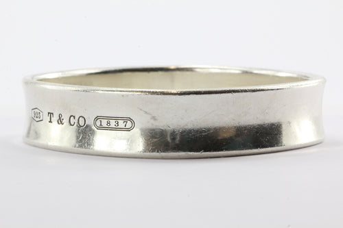 Tiffany & Co Sterling Silver 1837 Collection Square Cushion Bangle Bracelet - Queen May