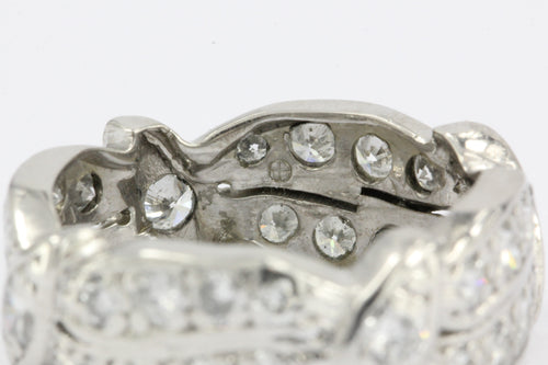 Art Deco Ribbon Platinum 1 CTW Diamond Band Ring c. 1925 - Queen May