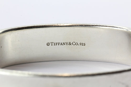 Tiffany & Co Sterling Silver 1837 Collection Square Cushion Bangle Bracelet - Queen May