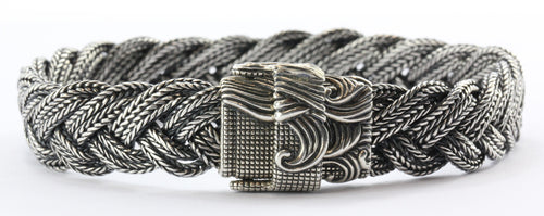 David Yurman Waves Collection Sterling Silver Woven Wave Bracelet - Queen May
