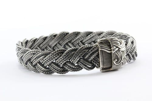 David Yurman Waves Collection Sterling Silver Woven Wave Bracelet - Queen May