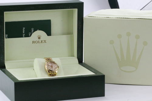 Rolex Ladies President Datejust 179175 18k Rose Gold Rose Rolex Diamond Dial - Queen May