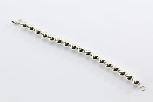 Tiffany & Co Sterling Silver 10mm Ball Bead 7.25" Bracelet - Queen May