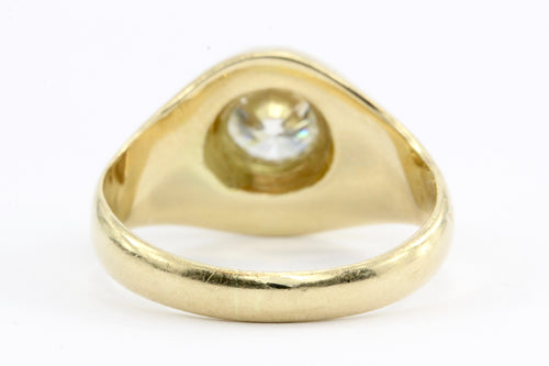 14K Gold 1 Carat Modern Gypsy Set Ring Size 7.5 - Queen May