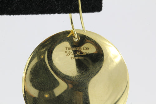 Tiffany & Co 18K Gold Elsa Peretti Large Full Moon Disk Earrings - Queen May