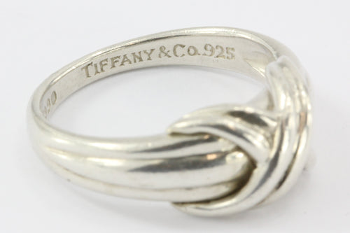 Tiffany & Co Sterling Silver X Lovers Knot Ring Size 6.5 - Queen May