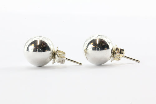 Tiffany & Co Sterling Silver 10mm Ball Stud Earrings - Queen May
