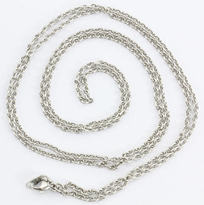 30" Platinum 95% Classic Link Necklace - Queen May