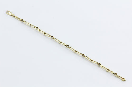 14K Gold Modernist Open Link Diamond Tennis Bracelet - Queen May