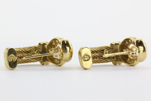 Charriol 18k Gold & Diamond Earrings - Queen May